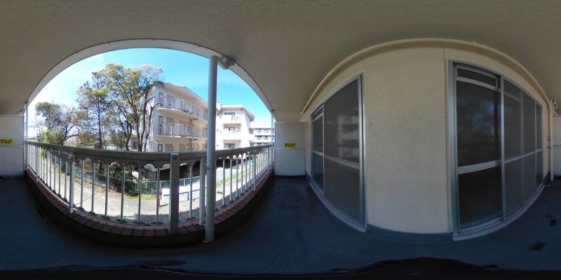 パノラマ画像バルコニー