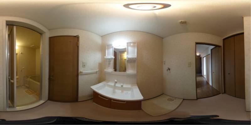 パノラマ画像洗面所