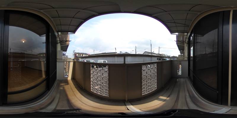 パノラマ画像バルコニー