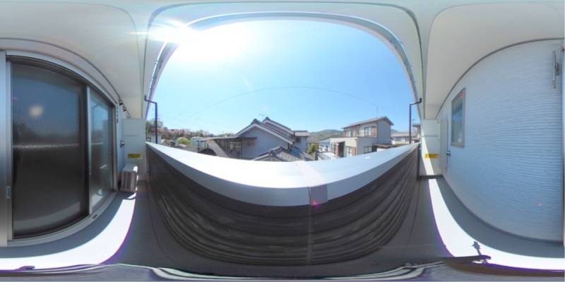 パノラマ画像バルコニー