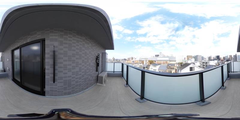 パノラマ画像バルコニー