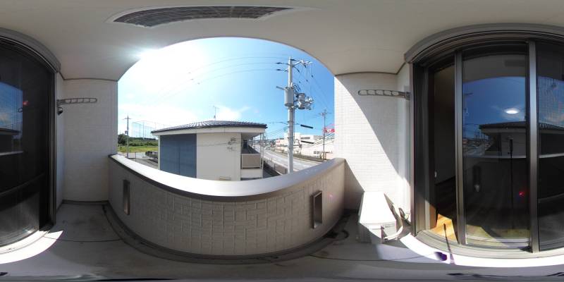 パノラマ画像バルコニー