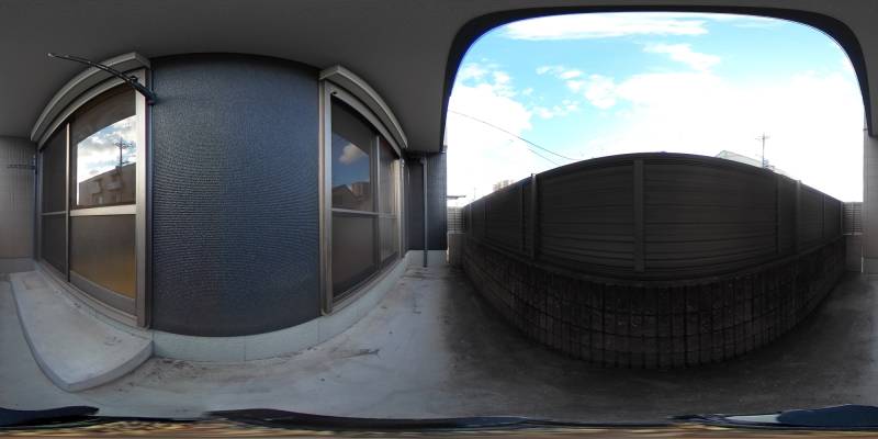 パノラマ画像バルコニー