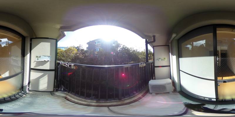 パノラマ画像バルコニー