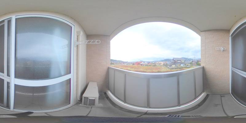 パノラマ画像バルコニー