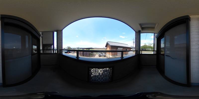 パノラマ画像バルコニー