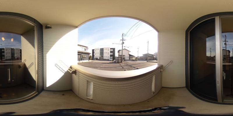 パノラマ画像バルコニー