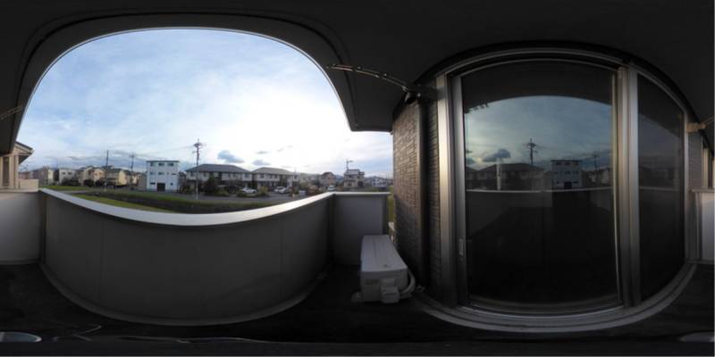 パノラマ画像バルコニー