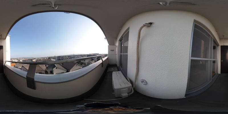 パノラマ画像バルコニー