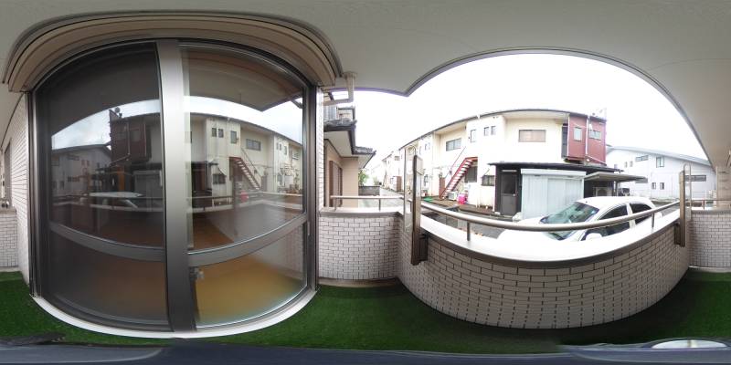 パノラマ画像バルコニー