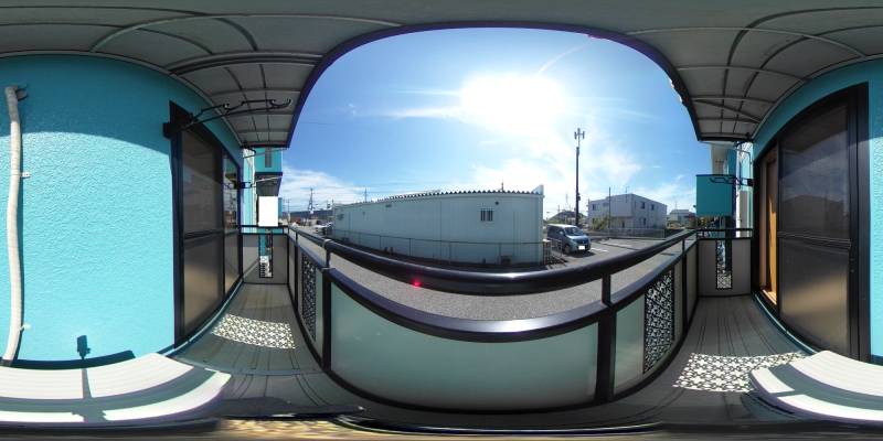 パノラマ画像バルコニー