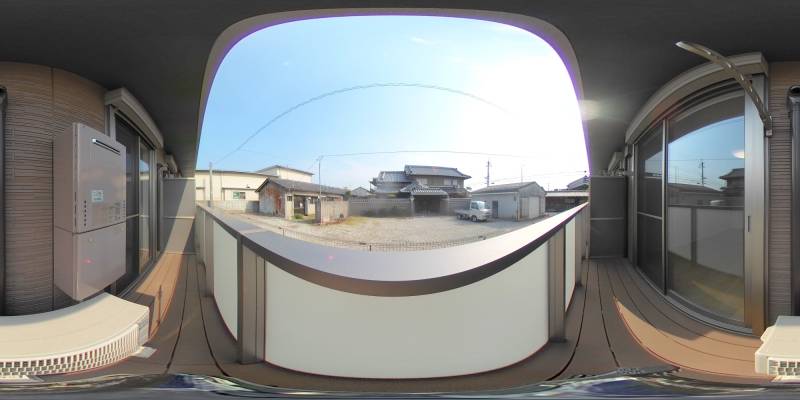 パノラマ画像バルコニー