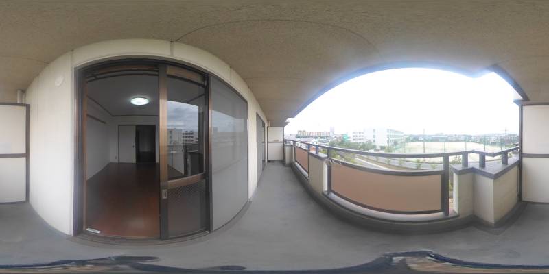 パノラマ画像バルコニー