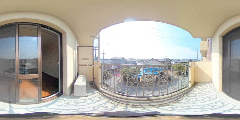 パノラマ画像バルコニー