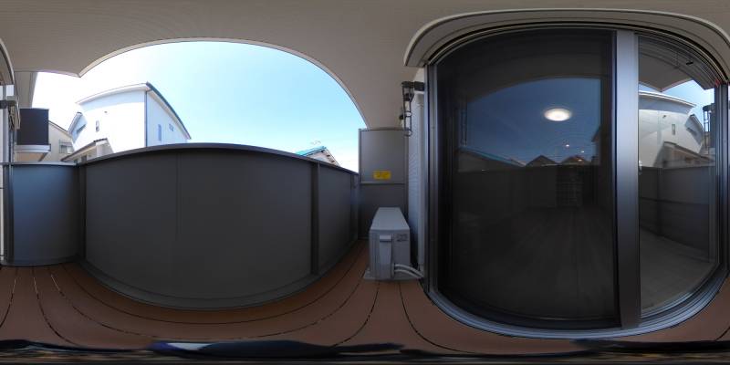 パノラマ画像バルコニー