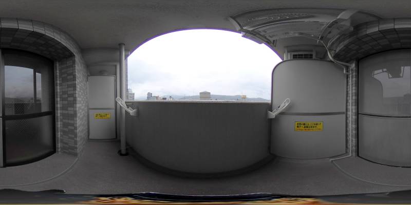 パノラマ画像バルコニー