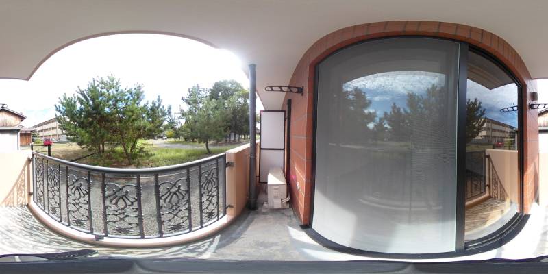 パノラマ画像バルコニー