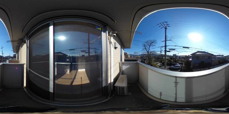 パノラマ画像バルコニー