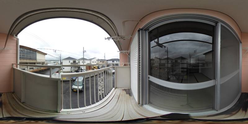 パノラマ画像バルコニー