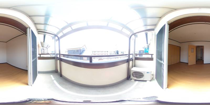 パノラマ画像バルコニー