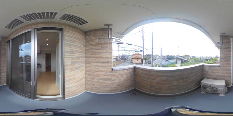 パノラマ画像バルコニー