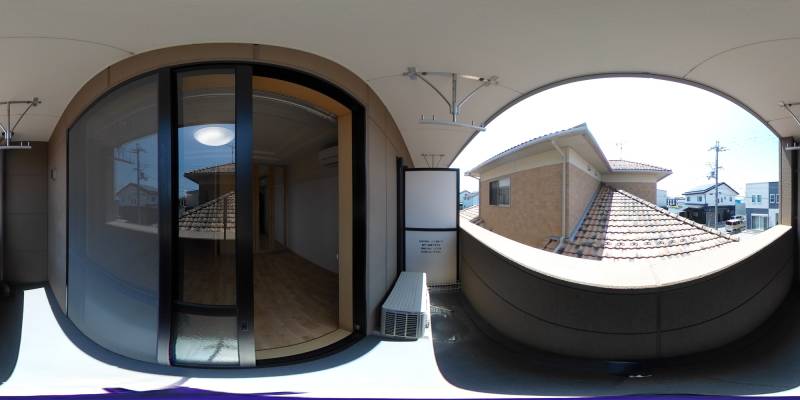 パノラマ画像バルコニー