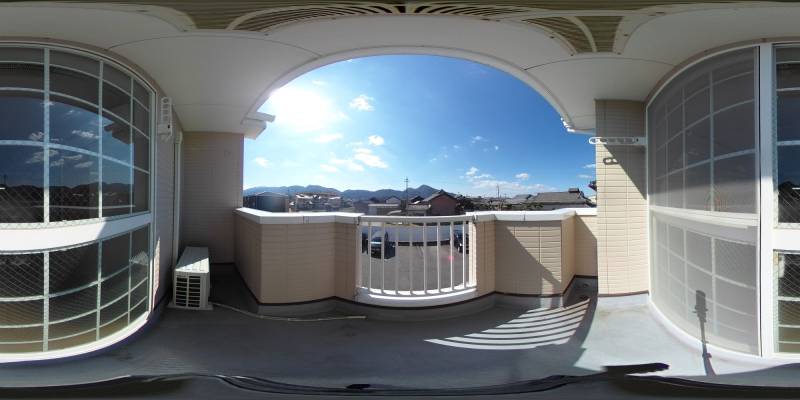 パノラマ画像バルコニー