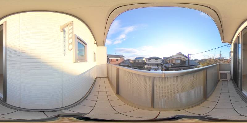 パノラマ画像バルコニー