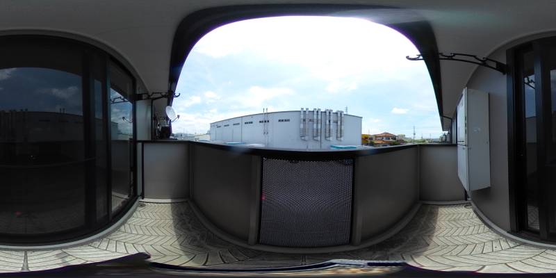 パノラマ画像バルコニー