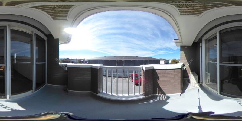 パノラマ画像バルコニー