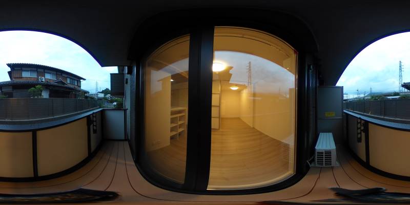 パノラマ画像バルコニー