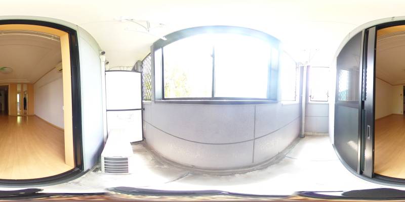 パノラマ画像バルコニー