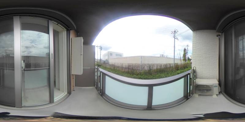 パノラマ画像バルコニー