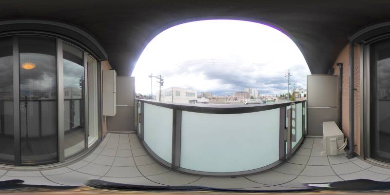 パノラマ画像バルコニー