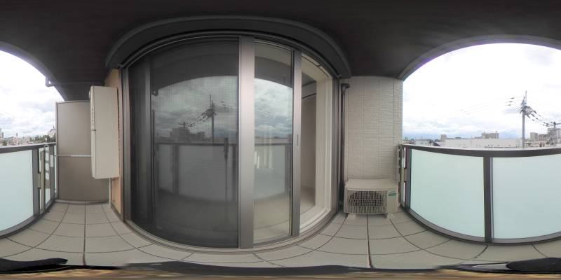 パノラマ画像バルコニー