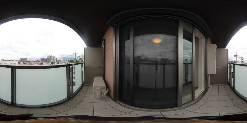 パノラマ画像バルコニー