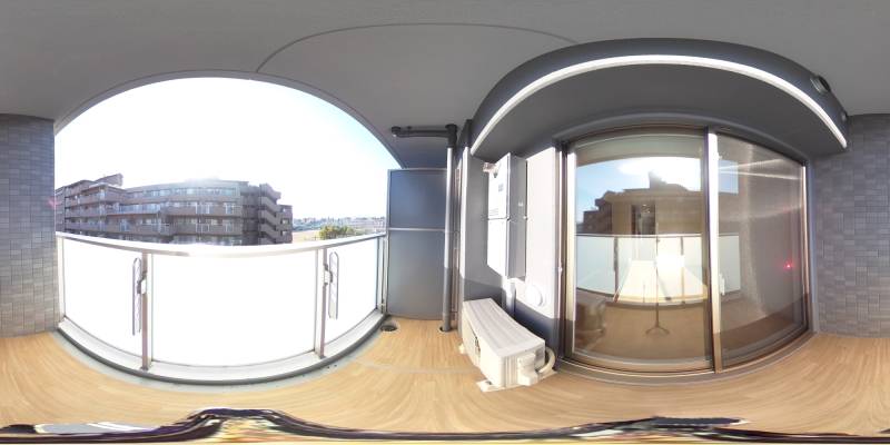 パノラマ画像バルコニー