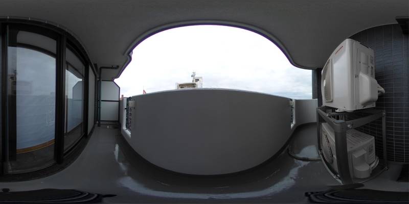 パノラマ画像バルコニー