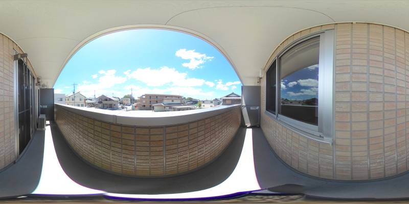 パノラマ画像バルコニー