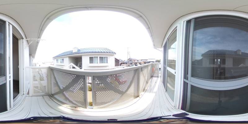 パノラマ画像バルコニー