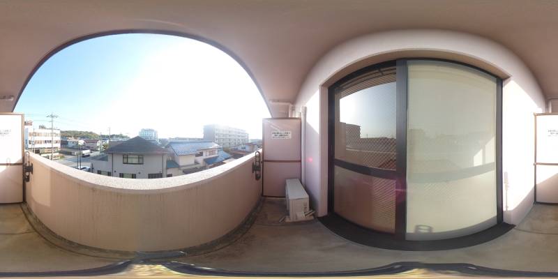 パノラマ画像バルコニー