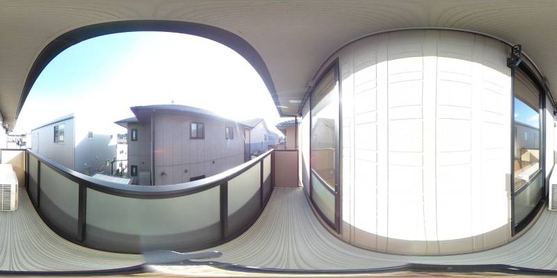 パノラマ画像バルコニー