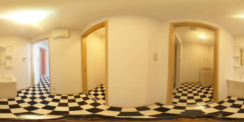 パノラマ画像洗面所