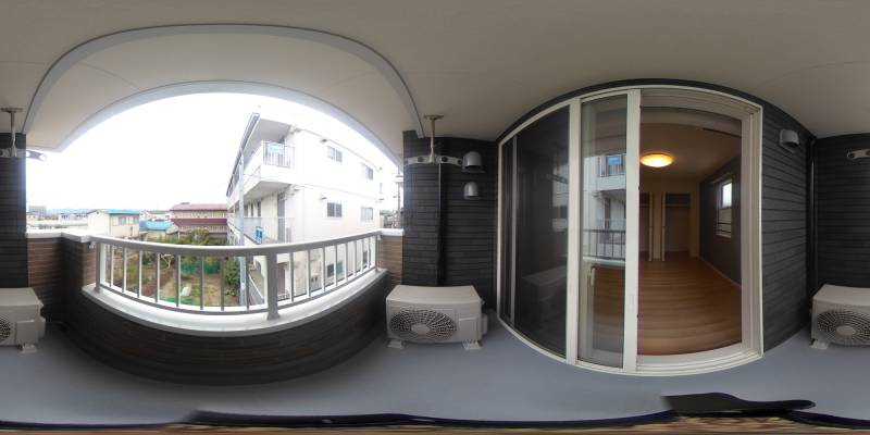 パノラマ画像バルコニー