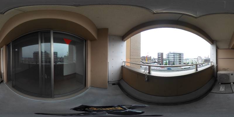 パノラマ画像バルコニー