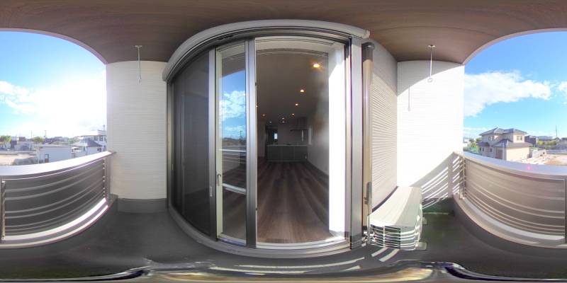 パノラマ画像バルコニー