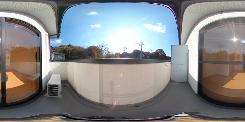 パノラマ画像バルコニー