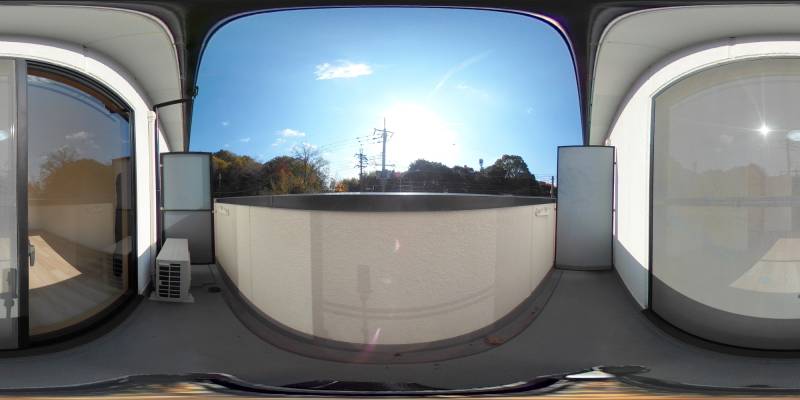 パノラマ画像バルコニー