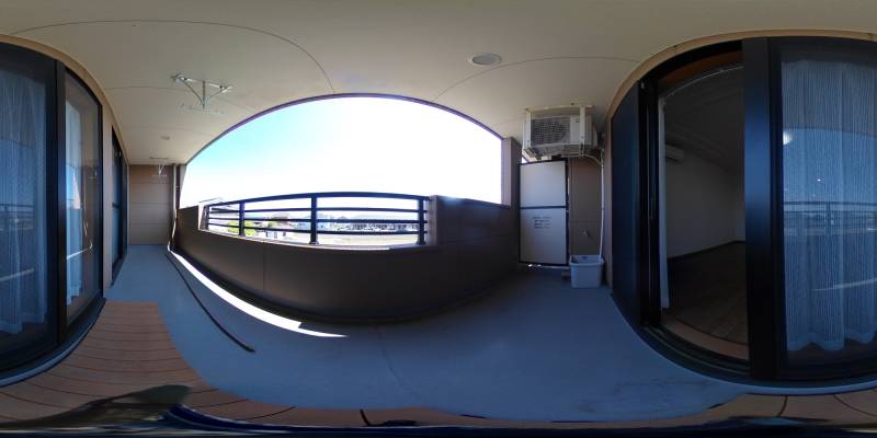 パノラマ画像バルコニー