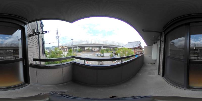 パノラマ画像バルコニー